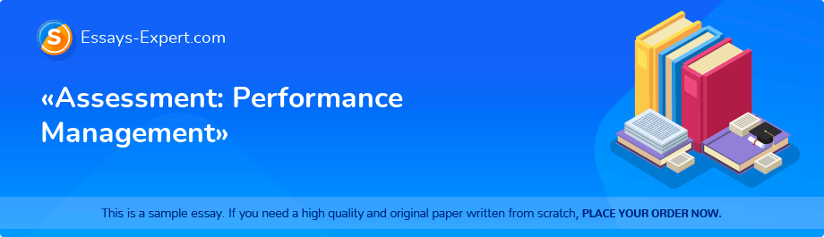 «Assessment: Performance Management»